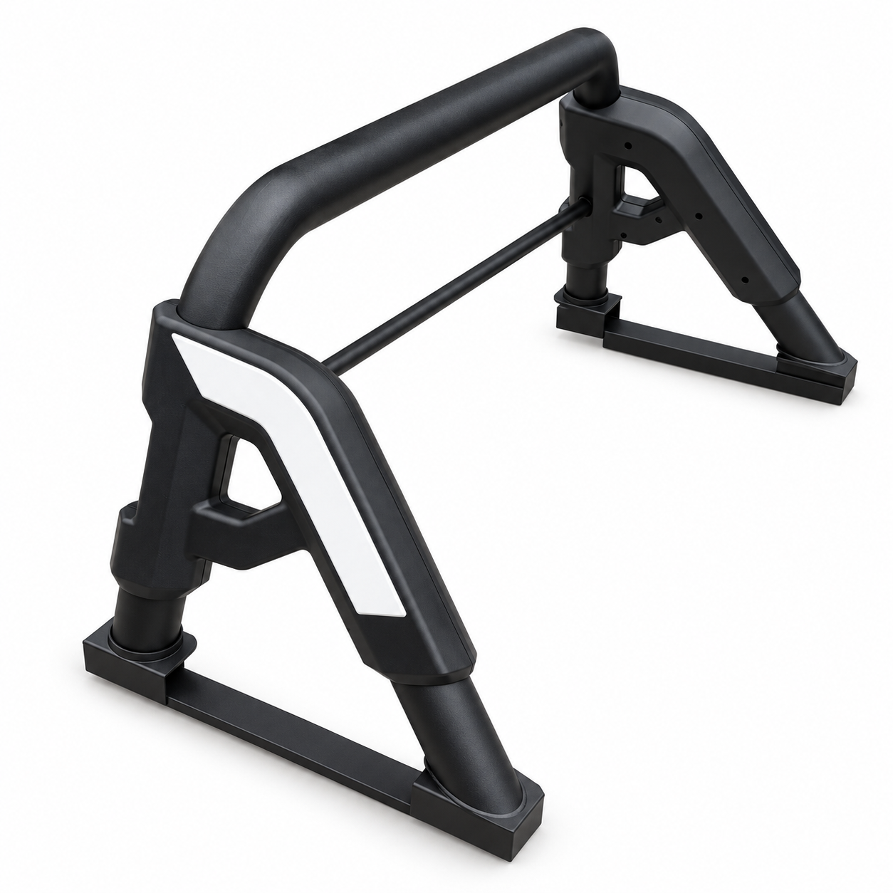 Pickup Truck Sports Bar with Tubular Frame and Silver Side Accents | Custom Fit