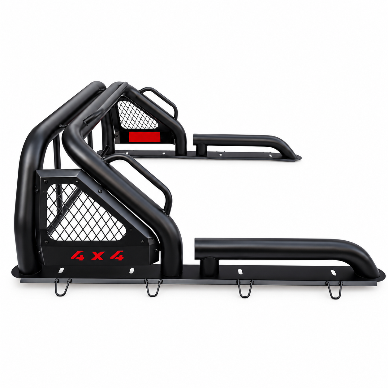 Pickup Truck Sports Bar with Diamond Mesh Side Panels and Extended Bases | Custom Fit