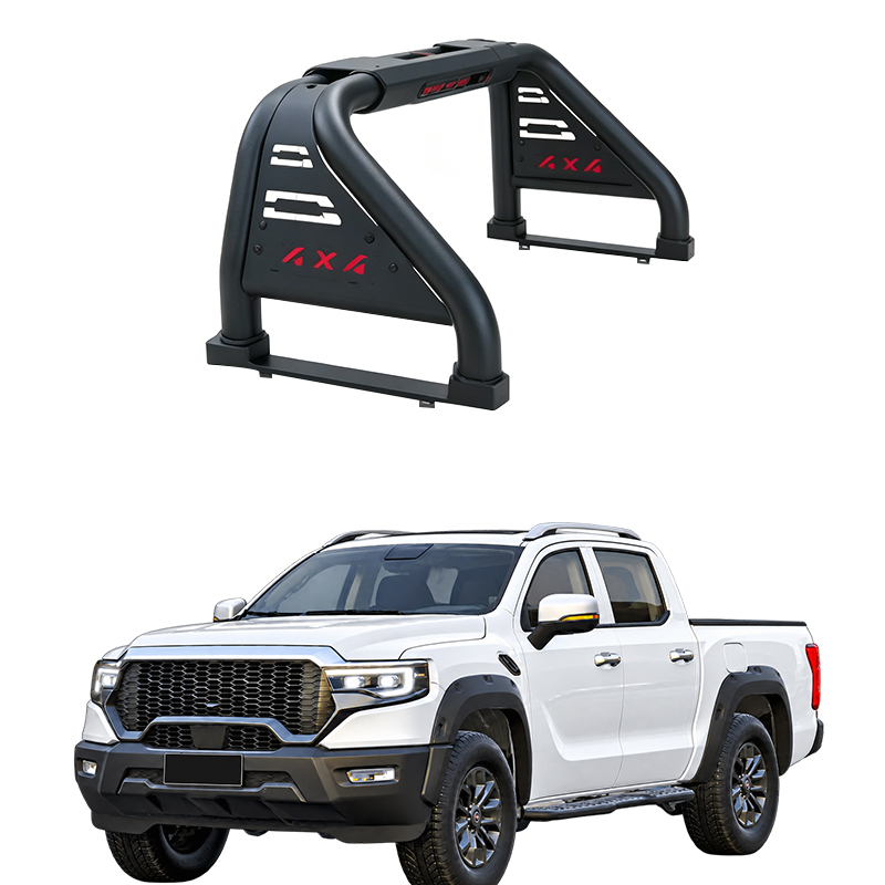 Pickup Truck Sports Bar – Angled Frame with Cut-Out Side Panels, Custom Sizing